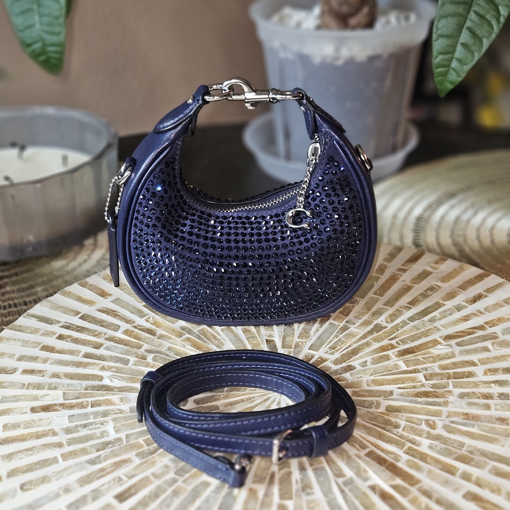 ❌SOLD ON ANOTHER PLATFORM❌✨ Coach Jonie Bag Navy with Crystals ✨